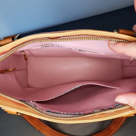 Louis Vuitton Houston Tote - Vintage Peachy Coral (Pink Interior) Vernis Leather - Picture 12 of 16
